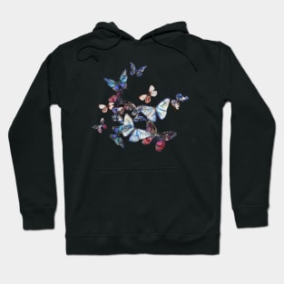 Blue Butterflies Vintage Hoodie